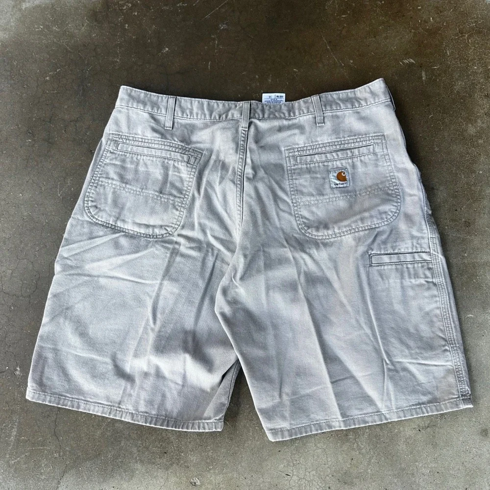 Carhartt Carpenter Shorts Mens 38 Tan B283 Canvas Workwear Utility